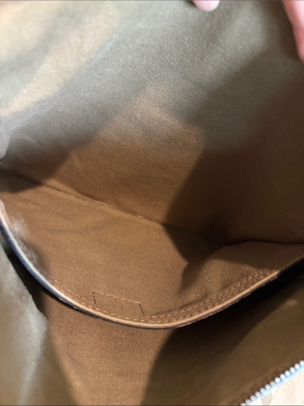 LOUIS VUITTON MM Pochette Chauny Shoulder Bag Brown Utah - Picture 12 of 16